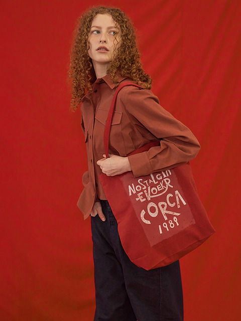 토트백 - 코르카 (CO/RCA) - Vintage Graphic Eco Bag Red