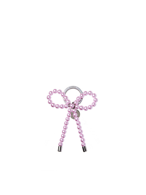 백액세서리 - 분크 (vunque) - Pearl Ribbon Charm (펄 리본 참) Pink