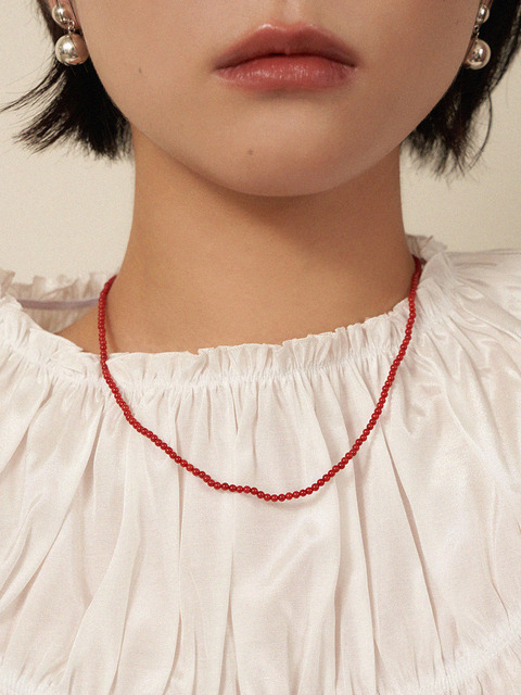 주얼리 - 지지 (geegee) - red coral necklace
