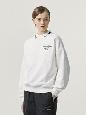 STACK LOGO COLLARED SWEAT (3 COLORS)