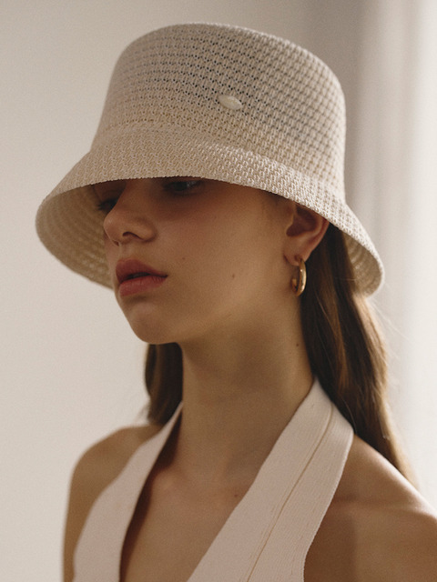 메르헨]Logo knitting strap bucket hat_5color