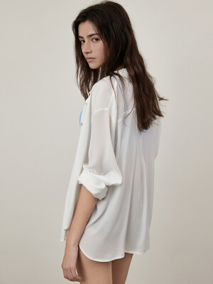 Cool Summer See through Loose-fit Soft Tencel Shirt