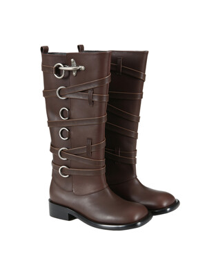 HARNESS BOOTS aaa389w(BROWN)