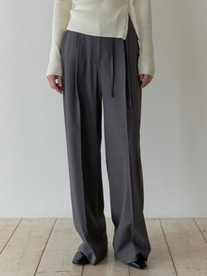 Rennet belt slacks (gray)