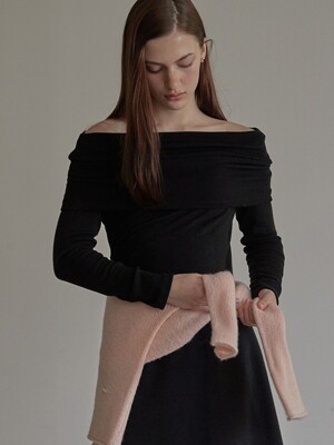 Luna off shoulder top - Black