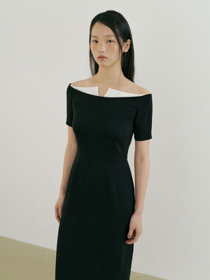 Collar Coloring One-piece (black)