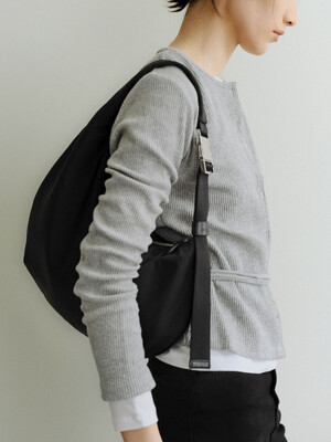 [단독]UNBALANCE HOBO BAG_nylon black