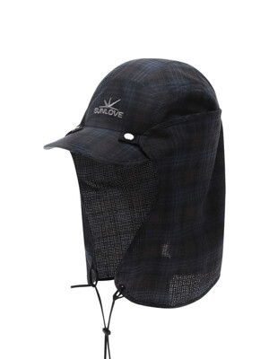 Grid Breath Hybrid Cap Black Plaid