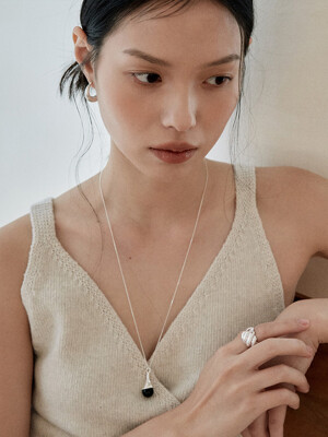 Onyx Bell Drop Necklace