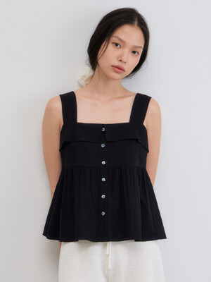 MELLO SLEEVELESS BLOUSE_BLACK