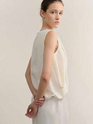 Paul Draped Top Cream