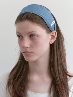 basic denim headband - light blue
