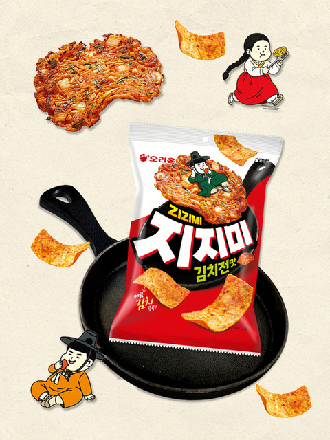 오리온 지지미 김치전 58g 12개