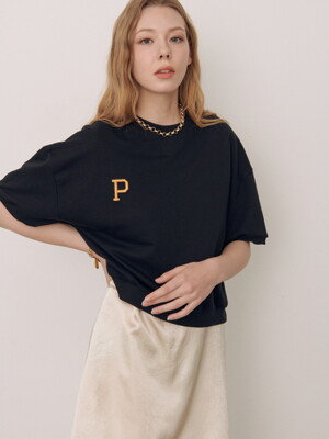 Crop summer sweat shirt- black