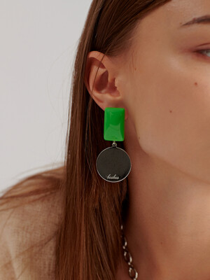 Pave Earring (neon green)
