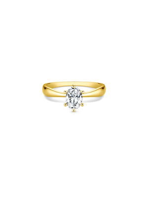 solitaire oval ring(yellow gold)