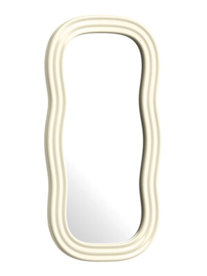 [배송 4-6주 소요] Wave Mirror (Sand Beige / Large)