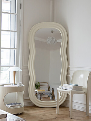 Wave Mirror (Sand Beige / Large)