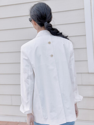 Back Slit Semi Overfit Jacket  White (KE2311M011)