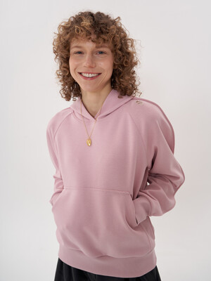 stitched sleeve hood sweat_pink