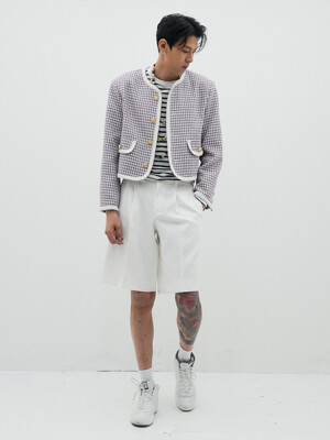 Pinstriped Pleated Shorts(MAN)UTH-SP09