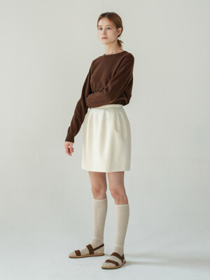 Boucle volume skirt (Cream)
