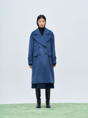 [UNISEX] TWO WAY OVERSIZED COAT, CLASSIC BLUE