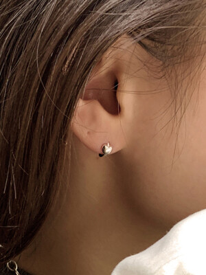 Small Silver Heart Earrings