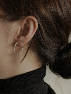[Silver925] Versailles Hoop Earrings