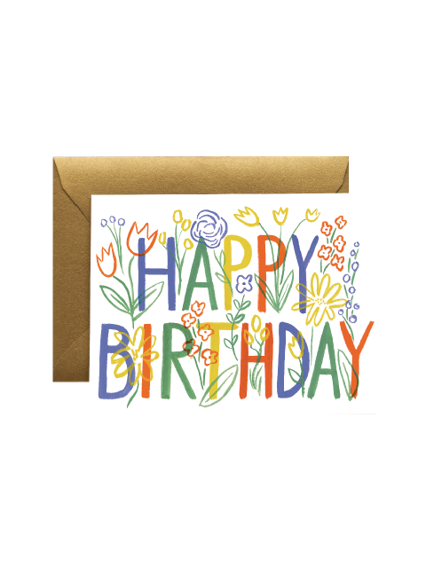 문구 - 라이플페이퍼 (RIFLE PAPER) - 라이플페이퍼 Brushstroke Birthday Card 생일 카드