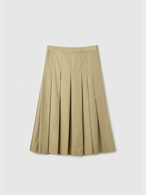 스커트 - 히어 (hehr) - Cotton Pleats Skirt