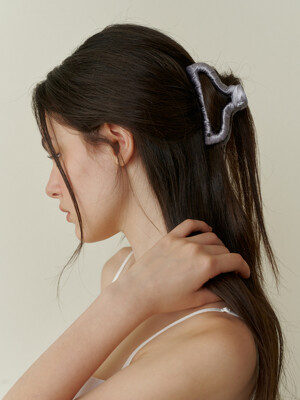 basic middle hair claw - gray