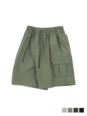 stone cago pocket banding shorts(4col)