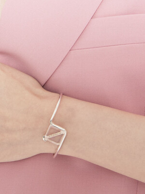 Cube Rose Quartz Cuff