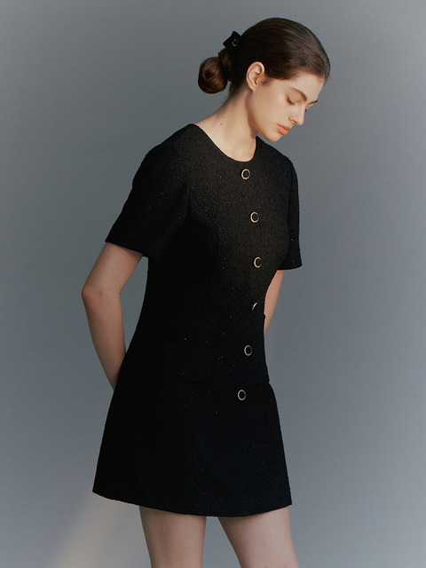 원피스 - 프론트로우 (FRONTROW) - [리퍼브][TWEED] Spangle Tweed Mini Dress