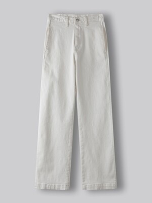 STRAIGHT LONG LENGTH JEANS IVORY