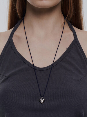 [단독] Heart Pearl Strap Necklace