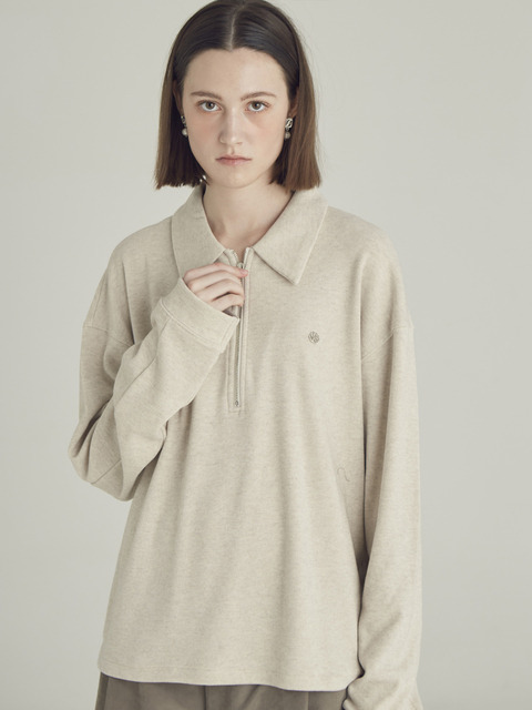 티셔츠,티셔츠,니트,니트 - 모스 (MOTH) - angora zip pullover_iv