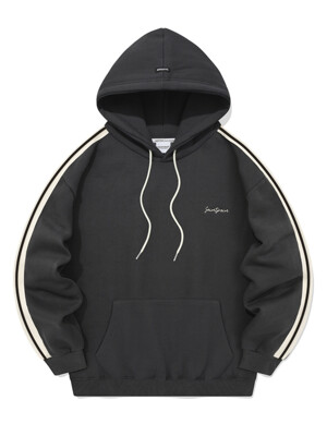 SP CALLY LOGO LINE HOOD-CHARCOAL