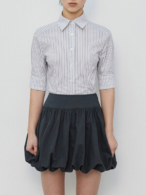 SOLID HALF SHIRT (STRIPE)