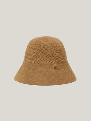 Cashmere 100% Adele Bucket Hat (Bright Camel)