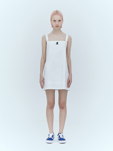 레스트앤레크레이션]RR STITCH TERRY MINI DRESS - BLACK
