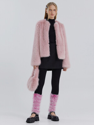 [리퍼브] COZY faux fur jacket [pink]