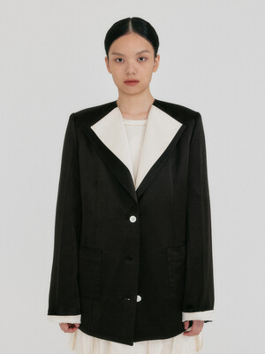 ZUIEL Wide Lapel Jacket - Black