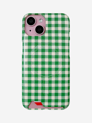 S25시리즈입고[맥세이프하드/카드수납]Green Check Magsafe Hard/Card Phonecase