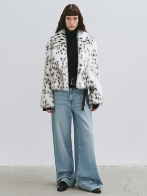 SALLY FAUX FUR JACKET LEOPARD