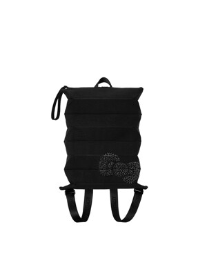 Lucky Pleats Knit Backpack S Hello Kitty Ribbon Rich Black