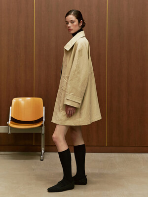 RTS HIGH NECK HALF TRENCH JUMPER _2COLORS