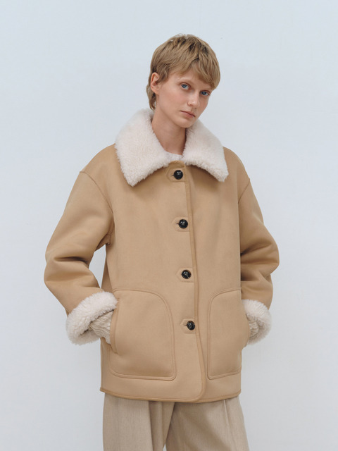 랭앤루]WINNIE Fur Jacket(위니)_BLACK