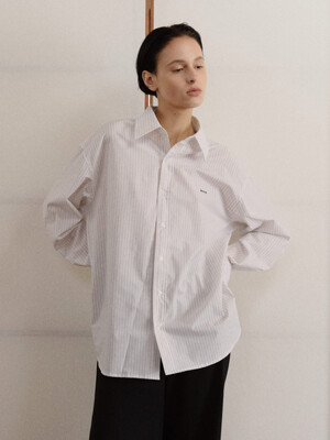 Classic tomboy shirt Dark green stripe